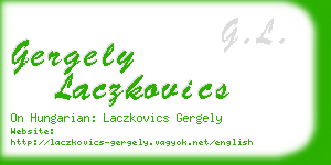 gergely laczkovics business card